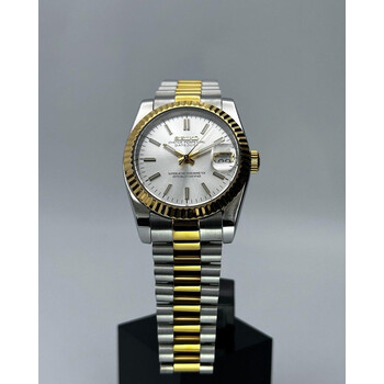 Custom Seiko Mod • 2-Tone Silver Gold DateJust President • 36mm